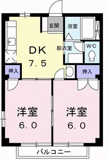 ドミール山田【2階】の間取り
