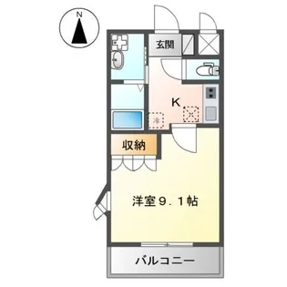 フローラル・アベニュー参番館【1階】の間取り