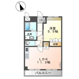 メルヴェール壱番館【1階】の間取り