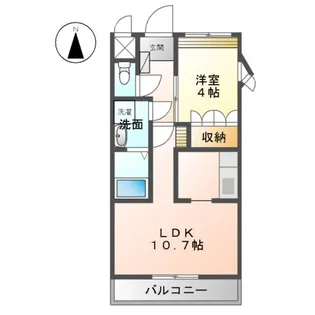 グランディール・城山Ⅱ【2階】の間取り