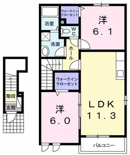 FLOR 野市 B【2階】の間取り