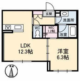 高知県高知市北川添【マンション】の間取り