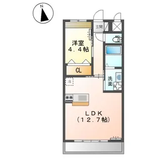 ソラ ドゥ ネスト【102号室】の間取り