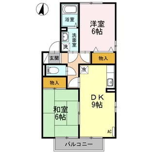 メナージュ B棟【2階】の間取り