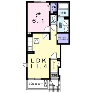 BELL FRANC【1階】の間取り