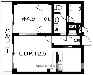 グランビュー【811号室】の間取り