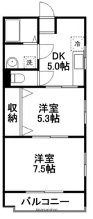 メロディハイム愛宕山【202号室】の間取り