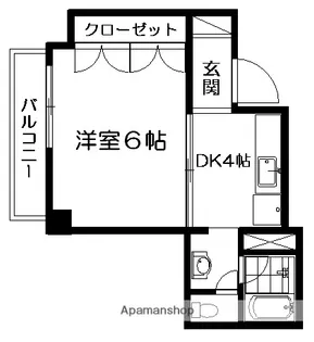 コーポハリマヤⅠ【3階】の間取り