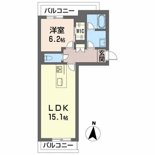 ベレオ高そね【2階】の間取り