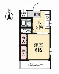 サンハイツ【203号室】の間取り