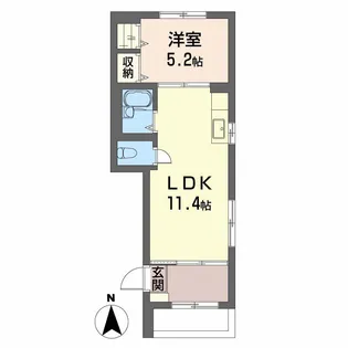 シャーメゾン上町【2階】の間取り