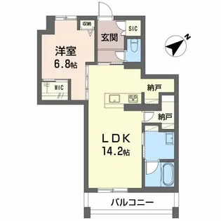 ベレオガーデンズ MIWAⅡ【2階】の間取り