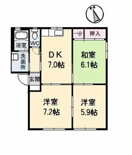 シャーメゾン橋田 B棟【1階】の間取り