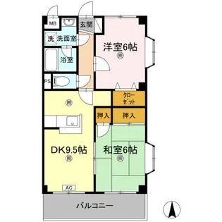 パインコート札場【3階】の間取り