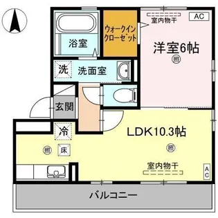 リビングタウン北川添 B棟【1階】の間取り