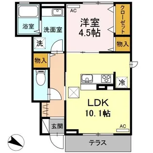 かもべハイム【1階】の間取り