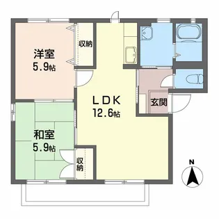 高知県香美市土佐山田町【アパート】の間取り