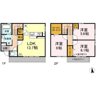 ルミウス万々【03号室】の間取り