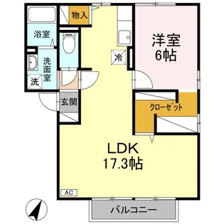 エスポワール B棟【2階】の間取り