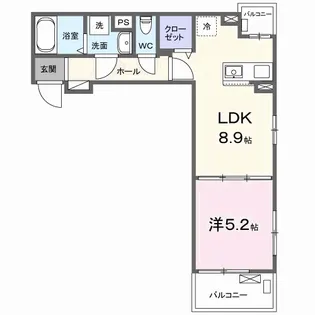 JADA HOUSE桜井【3階】の間取り