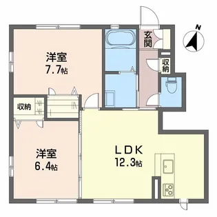 シャーメゾン幸【1階】の間取り