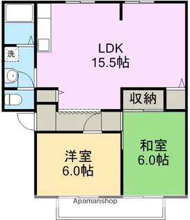 アビタシオン高見Ⅱ【2階】の間取り