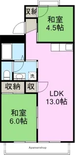 高知県高知市西塚ノ原【アパート】の間取り