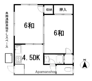 コーポ坂本【303号室】の間取り