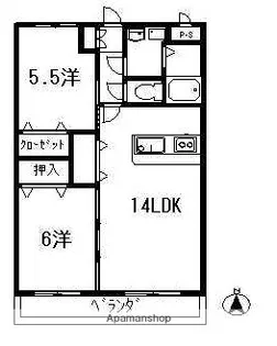 マリベールアスカ【303号室】の間取り