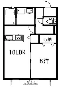 カイセイハイツA【202号室】の間取り