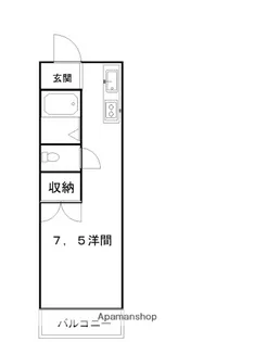 ハイスリー21Ⅱ【406号室】の間取り
