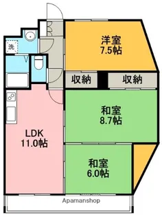 ロゼ3【309号室】の間取り