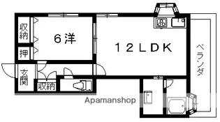 サンセベリア【302号室】の間取り