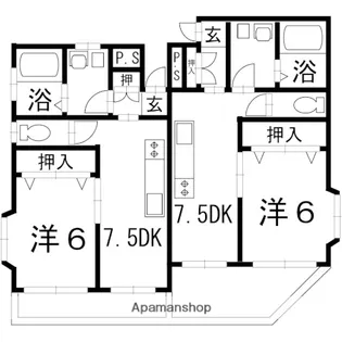 セリバテールノーブルマンション【201号室】の間取り