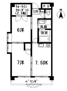 クレアフジモト【203号室】の間取り