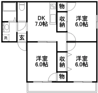 マンションハウス中村Ⅱ【201号室】の間取り