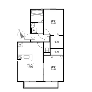 リビングタウン薊野【1階】の間取り