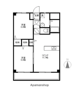 カサブランカ【2階】の間取り
