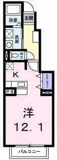 松岡ハイツ A【1階】の間取り