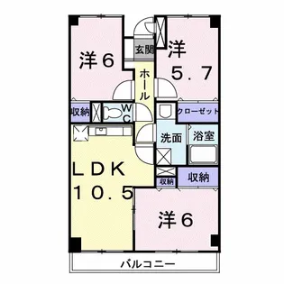 SKY MANSION【4階】の間取り