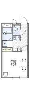 レオパレスポラリス エクレール【101号室】の間取り