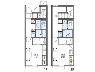 レオパレスサーブ【202号室】の間取り