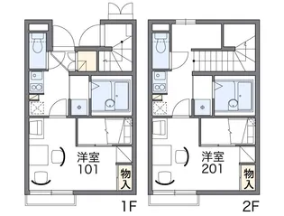 レオパレスMERIT【106号室】の間取り