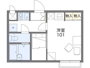 レオパレスK POLARIS【205号室】の間取り