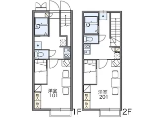 レオパレスブールバール Ⅱ【210号室】の間取り
