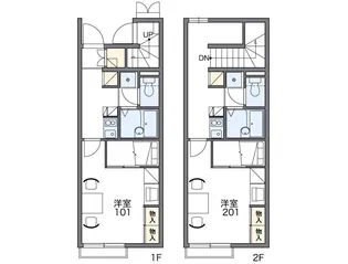 レオパレスK ハウスⅡ【207号室】の間取り