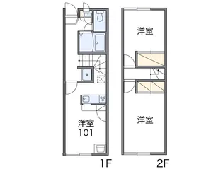 レオパレスS&F【102号室】の間取り