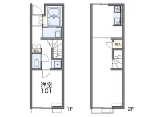 レオネクストK ハウスⅢ【104号室】の間取り