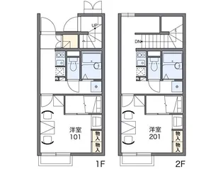 レオパレスK ハウスⅠ【201号室】の間取り