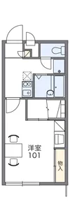 レオパレスすいれん【201号室】の間取り
